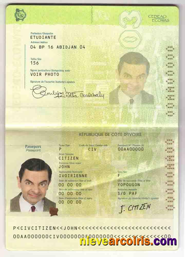 Cote D’Ivoire passport